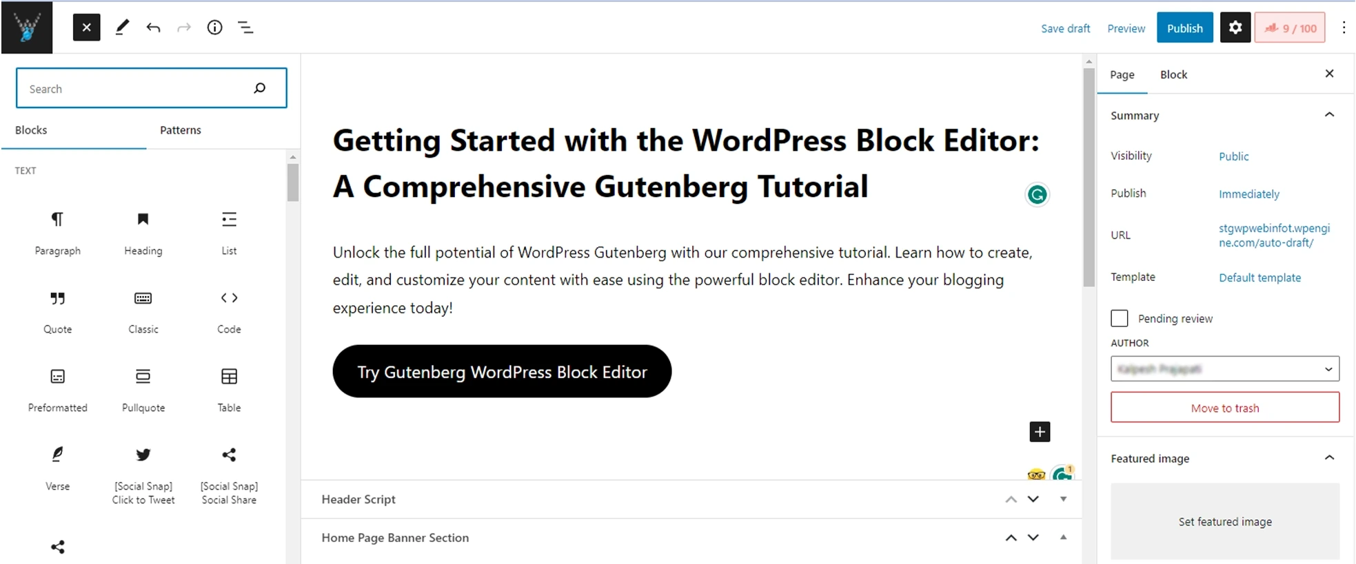 Wordpress-gutenberg-block-editor