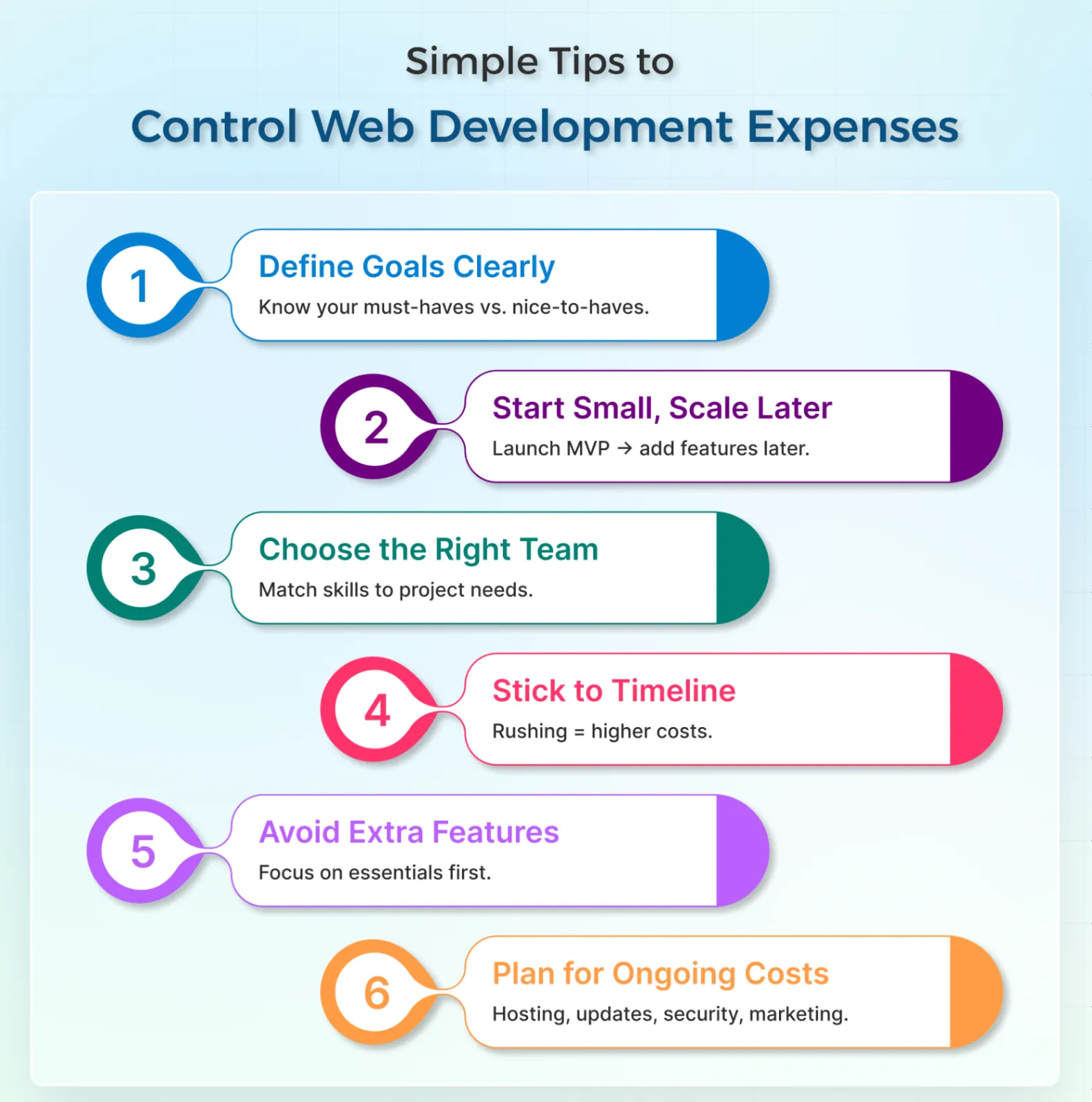 simple tips to  control web development expenses