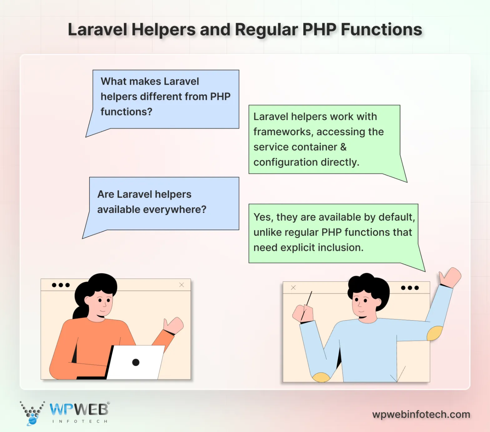 laravel helpers and regular php functions