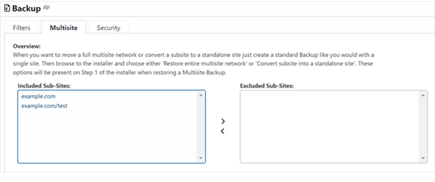 WordPress Multisite Controls