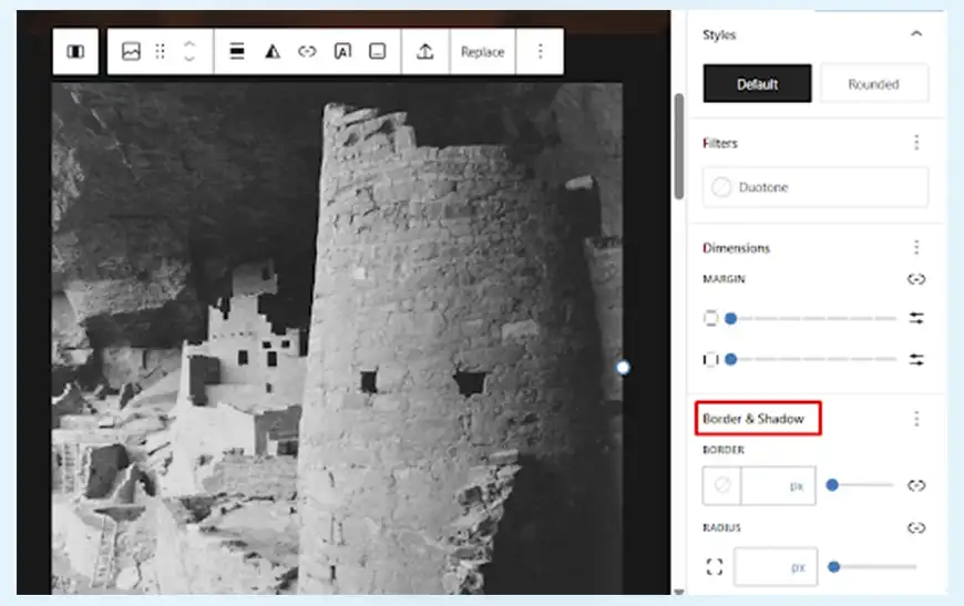border radius presets and custom social icons