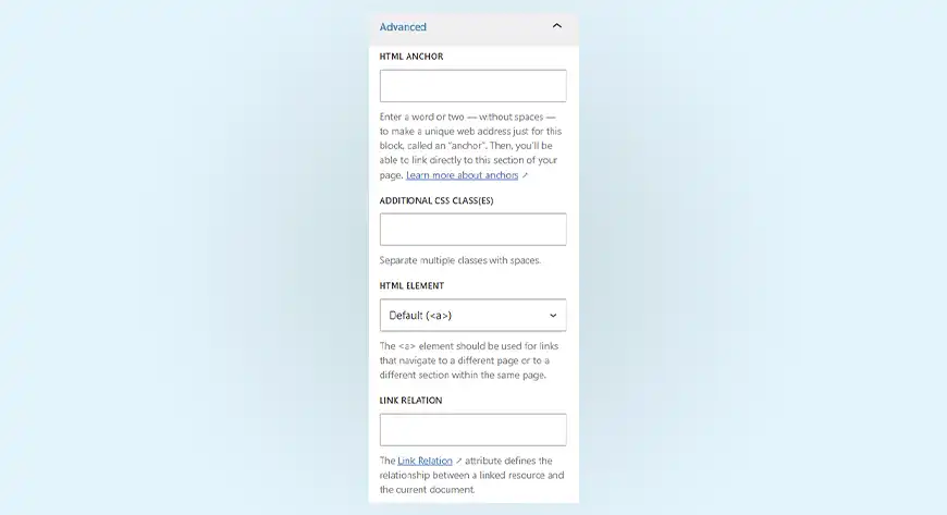 Selectable HTML Elements for Button and Separator
